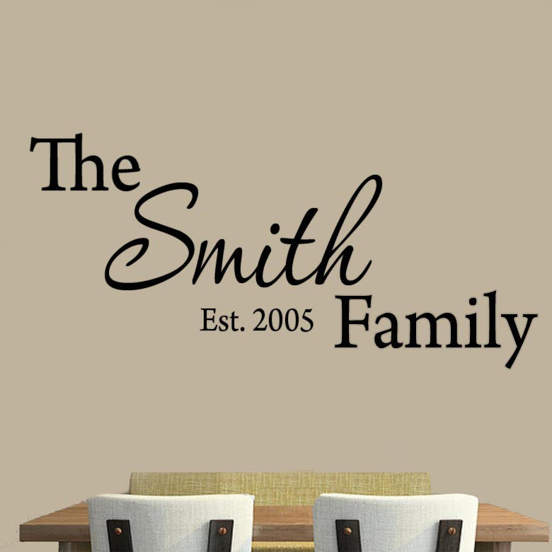 VWAQ Family Name Custom Wall Decal customvinyldecals4u Wayfair